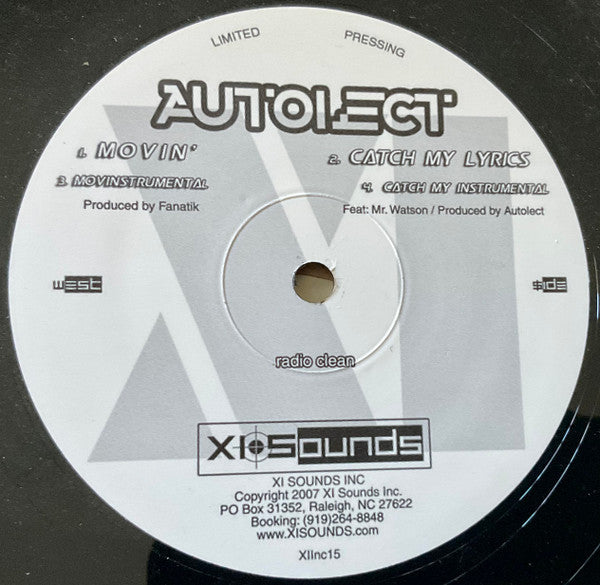 Autolect : Movin & Catch My Lyrics (12", Maxi, Ltd)